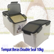 Double Seal Rice Container 10kg 36.8 x 22.3 x 26.4 cm