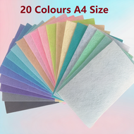 40 Colours A4 Felt Fabric Cloth Sheet Non Woven Felt Paper Sheet Kain Felt A4