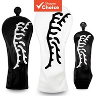 Tiger Golf Head Cover Fits Driver Fairway Wood and Hybrid Club Protective Cover1 /3 /UT Golf Club He