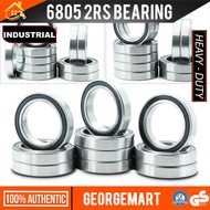 1/10pcs Carbon Steel 6805-2RS Deep Groove Ball Bearings 25mm 37mm 7mm Double Rubber Seal Bearings