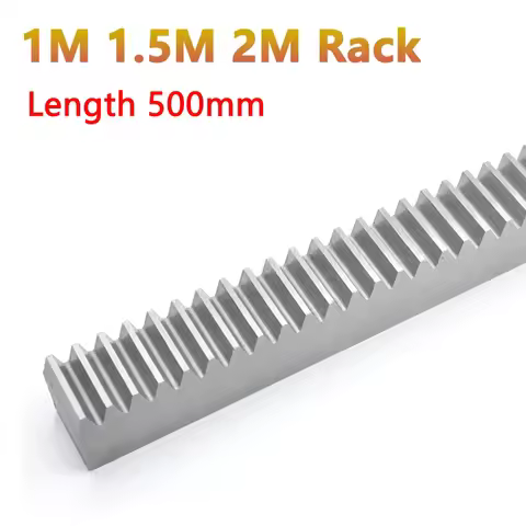 1pc Length 500mm 1M 1.5M 2M Gear Rack 1 1.5 2 Module Straight Teeth Drive Rack 10x10 10x12 12x12 15x