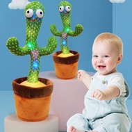Dancing Cactus 120 Song Speaker Talking USB Charging Voice Repeat Plush Cactu Dancer Toy Talk Plant Toy For Baby Kids