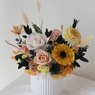 【開幕花禮】永生花盆栽 開幕賀禮 乾燥花 乾燥花桌花 永生玫瑰