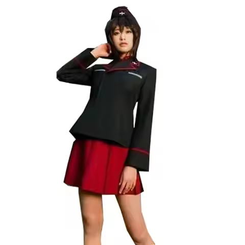 2025 Anime Girls Und Panzer Maho Nishizumi Cosplay Costume with Hat Uniforms Halloween Costumes Suit