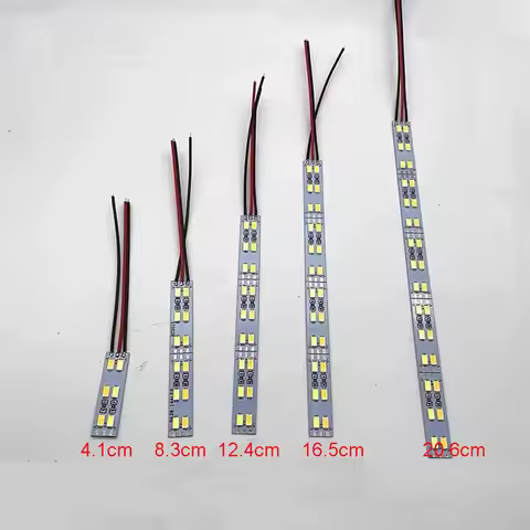 10PCS LED Bar Light 12V 24V 3w 4w 5w Double Row Cabinet LED Rigid Hard Strip 3000k 4000k CCT Showcas