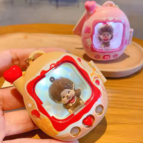 Cute Monchichi Keyring Luminous Monchhichi Hanging Keychains for Bags Pendants Monchhichi Baby Keyri