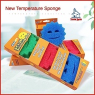 【Hot Sale】Scrub Sponge,Creative Magic Dishwashing Smiley Face Sponge