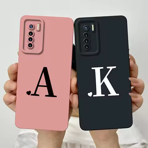 For Tecno Camon 17 Pro 8GB 256GB Case 6.8 Inch Cute Initial Letters Soft Silicone Shockproof Funda F