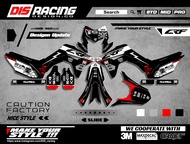 decal crf 150 L full body merah hitam variasi supermoto dan motorcross