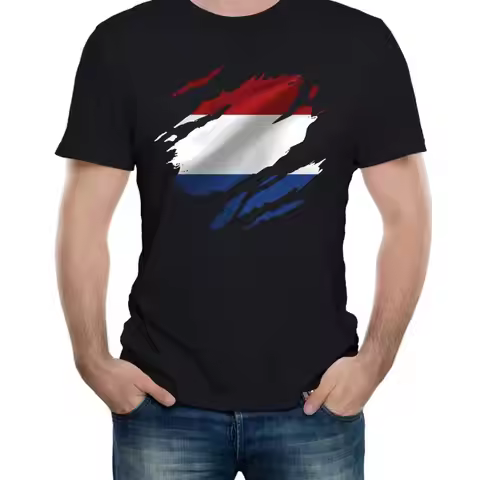 Torn Netherlands Flag T-Shirt – Dutch National Pride, Holland Amsterdam Gift