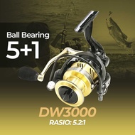 Elenxs Fishing Reel Spinning Fishing Reel Coil 5+1BB 5.2:1 - DW3000/DW5000