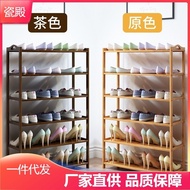 ST-🚢Three-Layer Wooden Shoe Rack Solid Wood Bedroom2021New Simple Household Bamboo Shoe Rack Office Doorway Shoe Cabinet