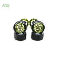 AQ 1Set 11mm 1/64 Alloy Car Wheels Removable Wavy Tires UV Electroplate MSCP Series For Hot Wheel//D