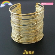 JUNE1 Wide Cuff Bracelet Accessories Heavy Metal Bracelet Retro Bracelet Wide Cuff Bangle