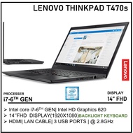 [USED] Lenovo ThinkPad Busines Laptop T470s Core i5/i7 (6th/7th Gen)14"inch Display UP TO 16GB RAM / 1TB SSD Win 10