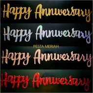 NEW IMPORT!! HAPPY ANNIVERSARY BANNER deluxe HAPPY ANNIVERSARY BANNER/ WITH LATIN WRITING WITH GLITT