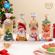 Steve Kyle Fifty Pieces 4in1 Merry Christmas Print Candy Bags Cookie Packaging Bags Party Supplies