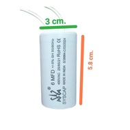 Syscap Motor Run Capacitor 6 MFD 450VAC - SYSCAP-6MFD-450V