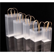 Ready Stock PP tote bag Frosted PVC bag, Doorgift bag, Gift Bag Transparent Handbag Flower Cake Hari