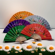 Hue fabric fan 33cm high, 52cm spread, first-class large fabric fan, sturdy slats without termites