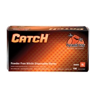 ▶$1 Shop Coupon◀  Adenna - CAT458 Catch 8 mil Nitrile Powder Free Gloves (Orange, X-Large) Box of 10