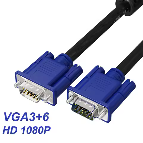 VGA 3+6 Video HDTV Computer Monitor VGA To VGA TV Projector Cable 1.5m 3m 5m 10m 15m 20m 1080P Male 