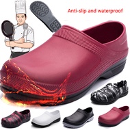 2023 Unisex Slippers Non-slip Waterproof Oil-proof Kitchen Work Cook Shoes for Chef Master Hotel Restaurant Slippers