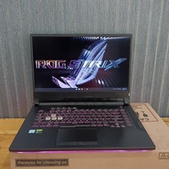 Laptop Asus ROG Strix G531GU ( Republic Of Gamers ), Core i5-9300H, Gen 9th, ###DoubleVga, Intel Hd Graphics 630, Nvidia Geforce GTX 1660Ti 6GB,  Ram 8 GB / 512Gb, Gaming, Editing, Ngebut, Mulus, Like New, Backlight, Seri Baru, Lengkap, Black