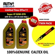 [2 Bottles] Caltex Havoline Super 4T Semi Synthetic Motorcycle Oil 10W40 / 15W50 / Scooter 10W40 (FO
