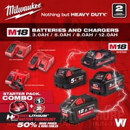MILWAUKEE M18 Batteries And Chargers For 3.0Ah / 5.0Ah / 8.0Ah / 12.0Ah RED-LITHIUM™-ION Battery