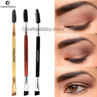 MakeUp Brush HAPPY MAKEUP Berus Kening Wood Handle Eyebrow Double Twin Concealer Brushes