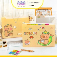 A4 document File, A4 horizontal document bag with 5/8 compartments CAPYBARA MIMAL document storage c