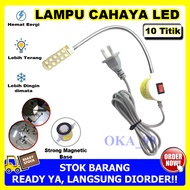 Lampu Mesin Jahir LED 10 Titik  / Lampu Cahaya Mesin Jahit Terang / Lampu Magnet COD