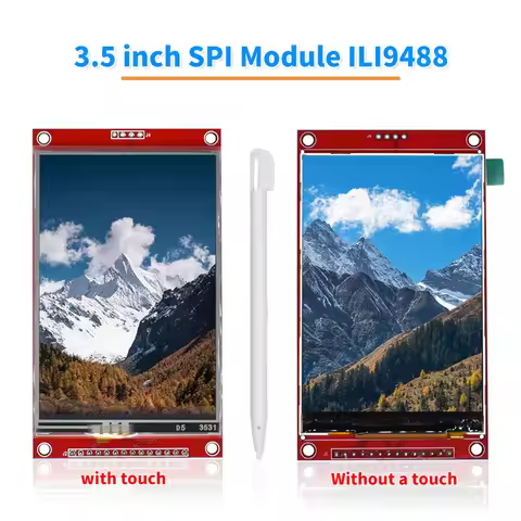 3.5 inch TFT LCD Module with Touch Panel ILI9488 Driver 320x480 SPI port serial interface (9 IO) Tou