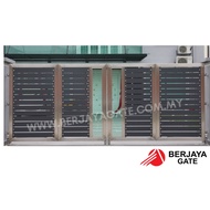 【PRE-ORDER MFG 12】14x5.5ft Main Folding Gate / Pintu Pagar / Stainless Steel 304 / Aluminium / Klang Valley / KL