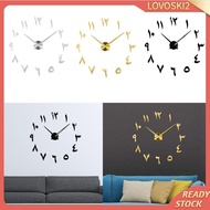 [Lovoski2] DIY Wall Clock, Large Wall Sticker Clock , Acrylic Wall Clock Sticker Mirror Wall Clock Decor for Living Room Study Bedroom
