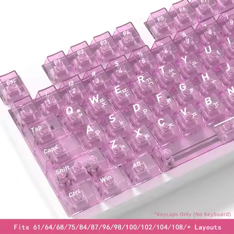 Korean Keycaps Transparent Ice Keycaps PC Key Caps for Mechanical Keyboard 68 75 80 95 108