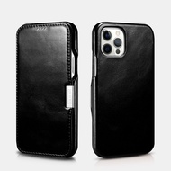 icarer Retro Luxury Genuine Leather Metal Magnetic Flip Case for iPhone 13 13 mini 12 Pro 12 Pro Max