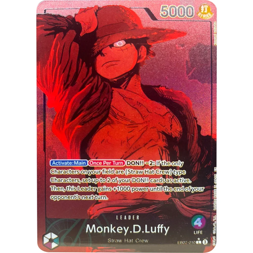 Bandai | DIY ONE PIECE  Collection Cards EB02-010 Monkey D. Luffy  High Quality Self Made Game Anime