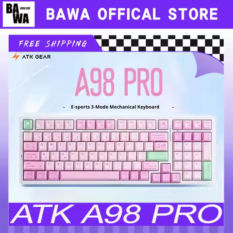 ATK A98 PRO Mechanical Keyboard 3mode wireless Bluetooth A98PRO Gaming Keyboard Ergonomics Hot Swap 