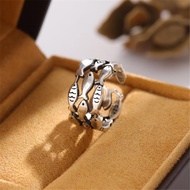New Creative 925 Sterling Silver Ring Retro Small Fish Cute Fish Group Fashionable Temperament Thai 