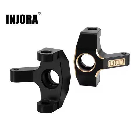 INJORA Black Coating Brass Steering Knuckles C Hubs Axle Tubes for 1/24 FMS FCX24M