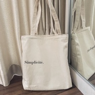 Simplicite canvas tote bag / aesthetic tote bag / canvas tote bag