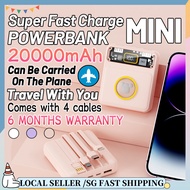 SG Fast Charging Powerbank 20000 mAh 4 In 1 Power Bank Mini Fast Charging Portable Charger Small Light Weight