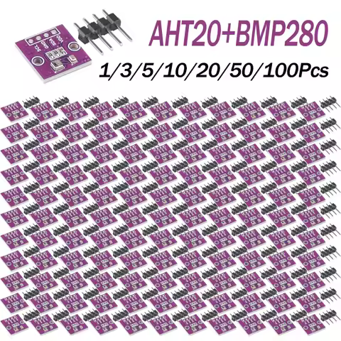 10/20/50/100Pcs AHT20+BMP280 Temperature Humidity Air Pressure Module High-precision Digital Baromet