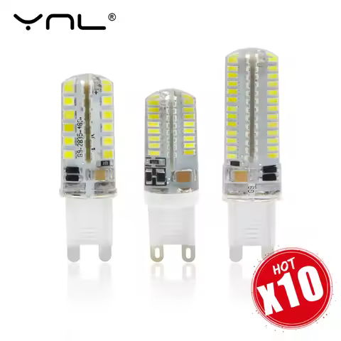 10pcs/Lot LED G9 Lamp AC 220V G9 LED Bulb SMD2835 3014 48 64 104LEDs Lampada LED 360 Degrees Replace