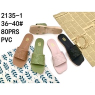 Imported Woven Motif Slop Sandals LCR 2135-1 and 2135-3