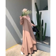 (COD) GAMIS DRESS PRINCES DRES MUSLIM REMAJA KEKINIAN DRESS KOREA STLYE BAJU MUSLIM WANITA DRES TERL