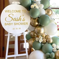 Round Custom Welcome Sign Board 35x35cm Personalized Welcome Baby Shower Sign For Birthday Decoratio