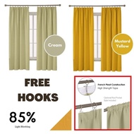 MR.CURTAIN Hotel Langsir Blackout Siap Jahit Plain Cangkuk & Ring / Ready Made Curtain Hook Ring (Mu